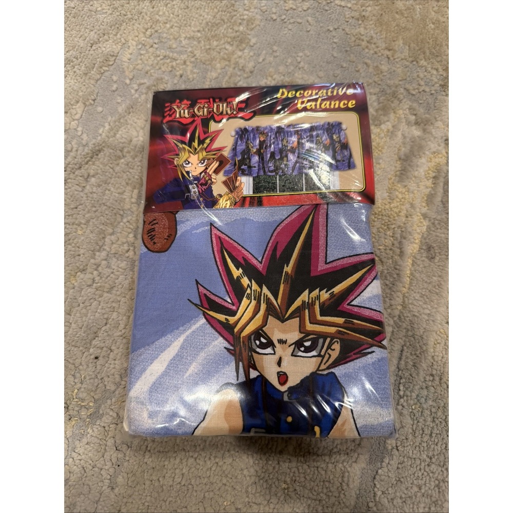 VTG Yugioh Yu-Gi-Oh NEW Kids Window Valance Curtains 84" x 15"  Dueling Monsters